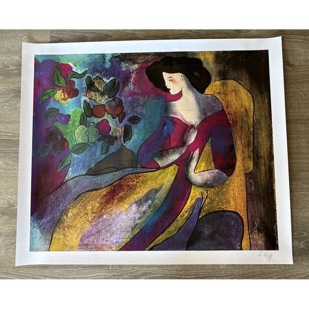 Linda Le Kniff Signed Limited Edition Serigraph 27x32 ANNEBELLA Artwork